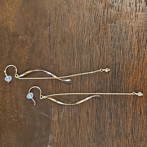 samantha Tiara k10 YG dangling earrings - Picture 4 of 5